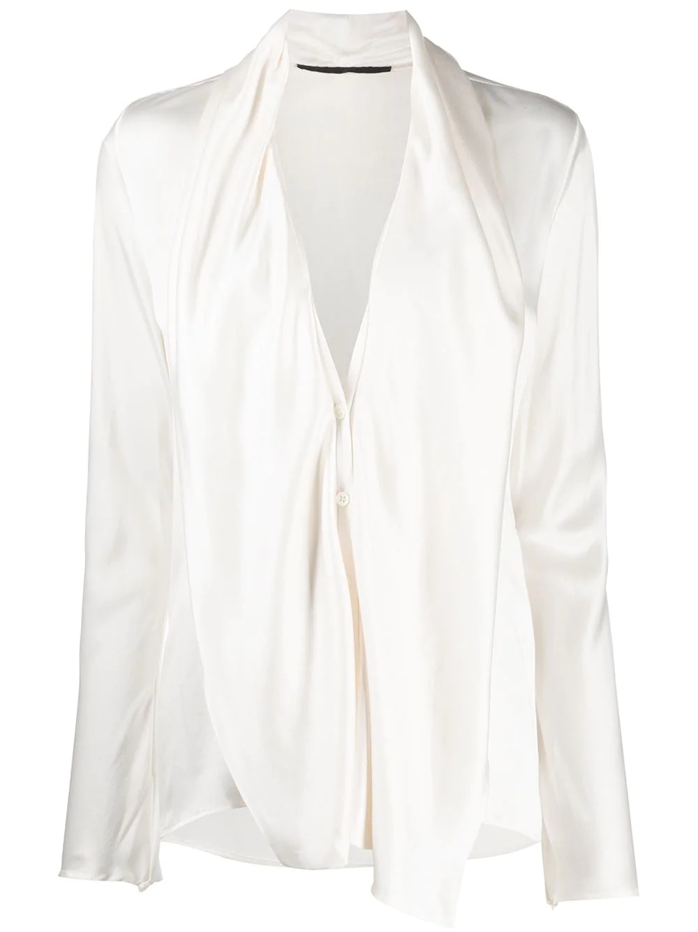 draped panel blouse - 1