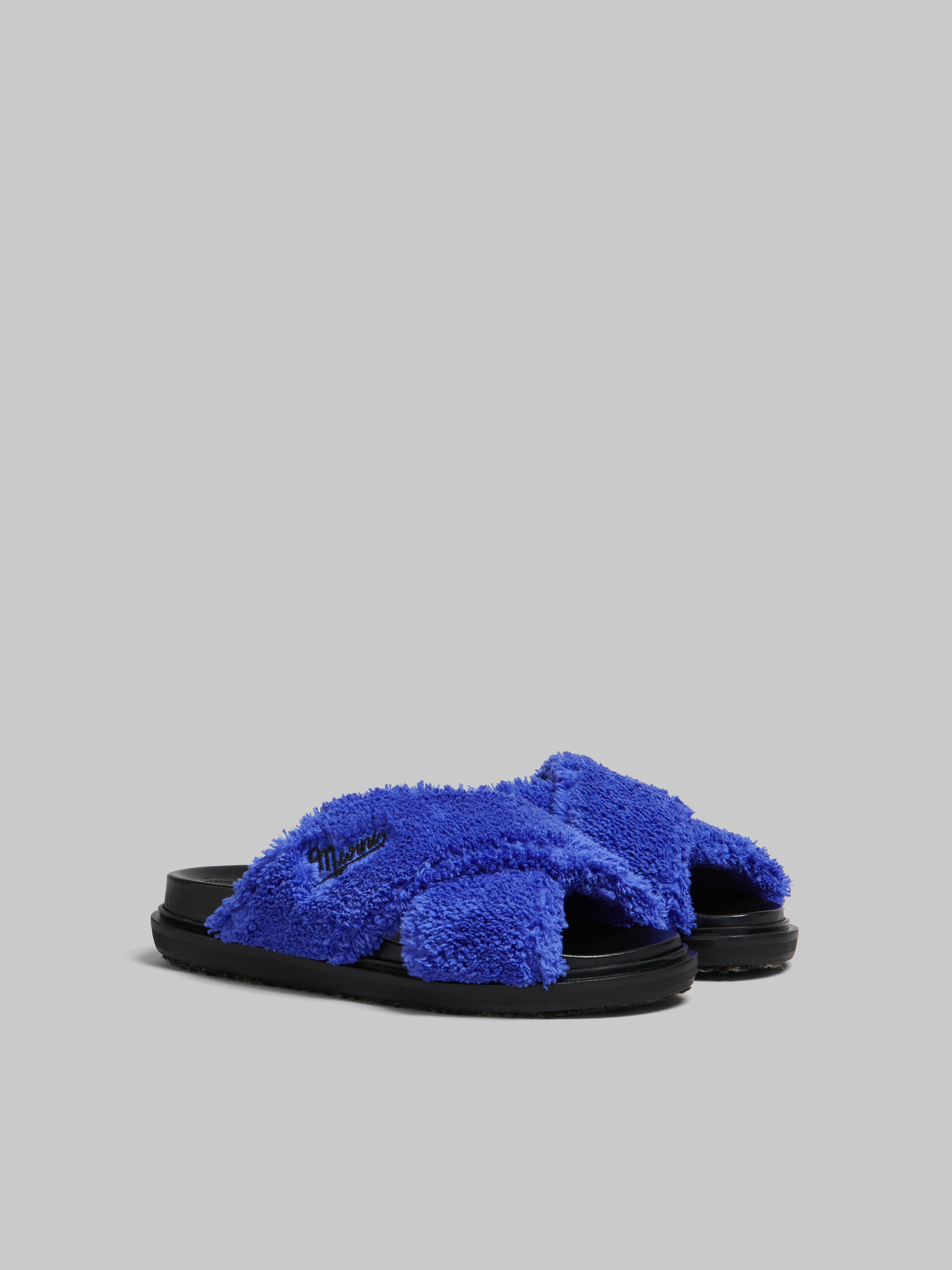 BLUE TERRY SLIDE SANDAL - 2