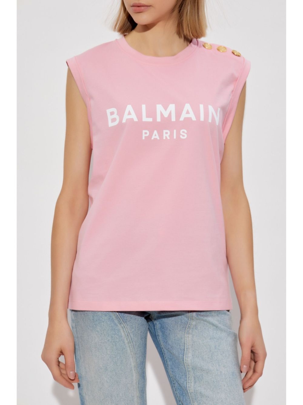 logo-print tank top - 3