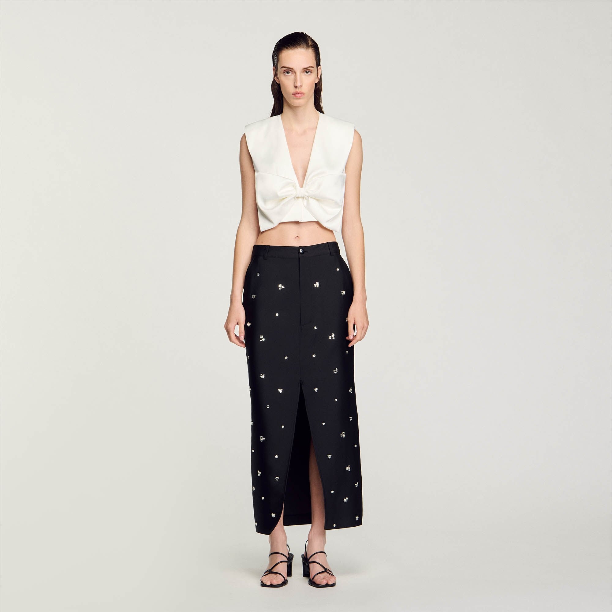 SATIN-EFFECT CROP TOP - 2