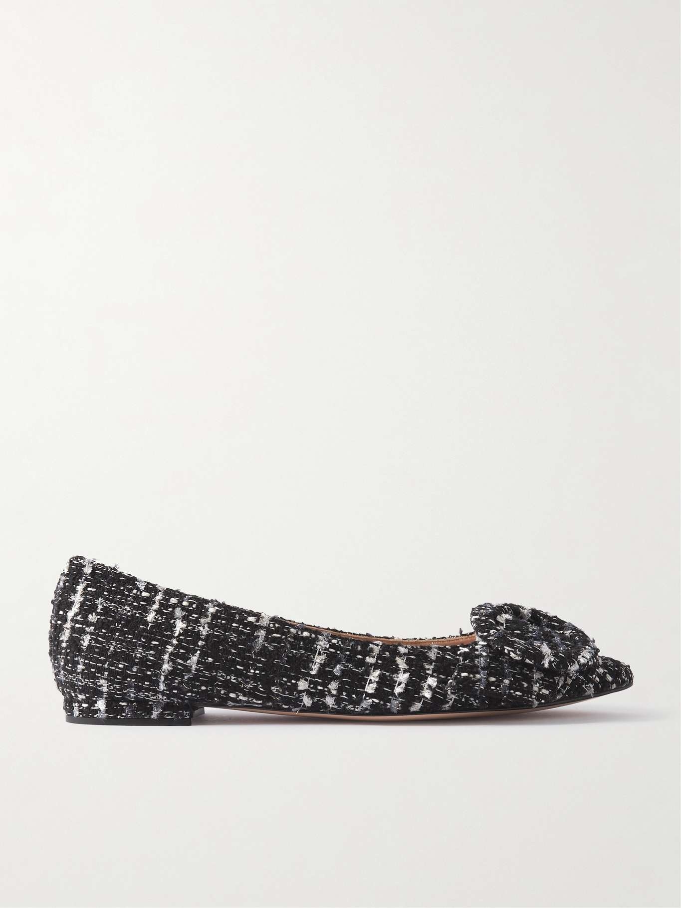 Venezia bouclé-tweed point-toe flats - 1