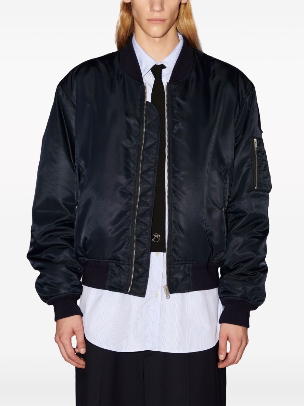 logo-appliquÃ© bomber jacket - 4