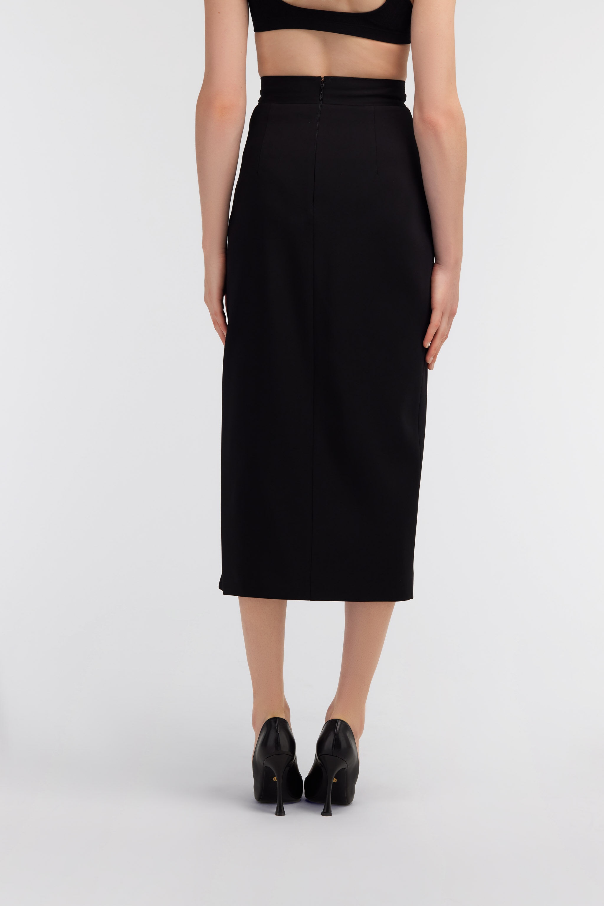 Midi skirt with slit - 4