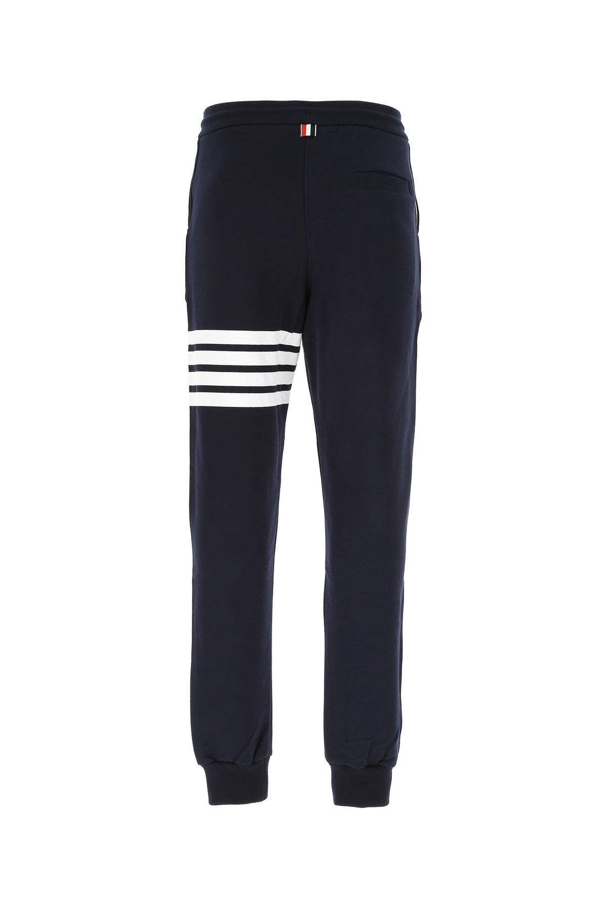 Navy blue cotton joggers - 2