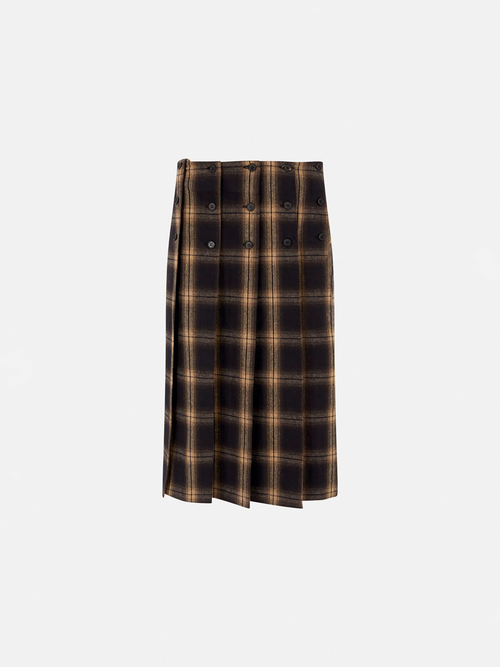BROWN SHADES MIDI SKIRT - 1