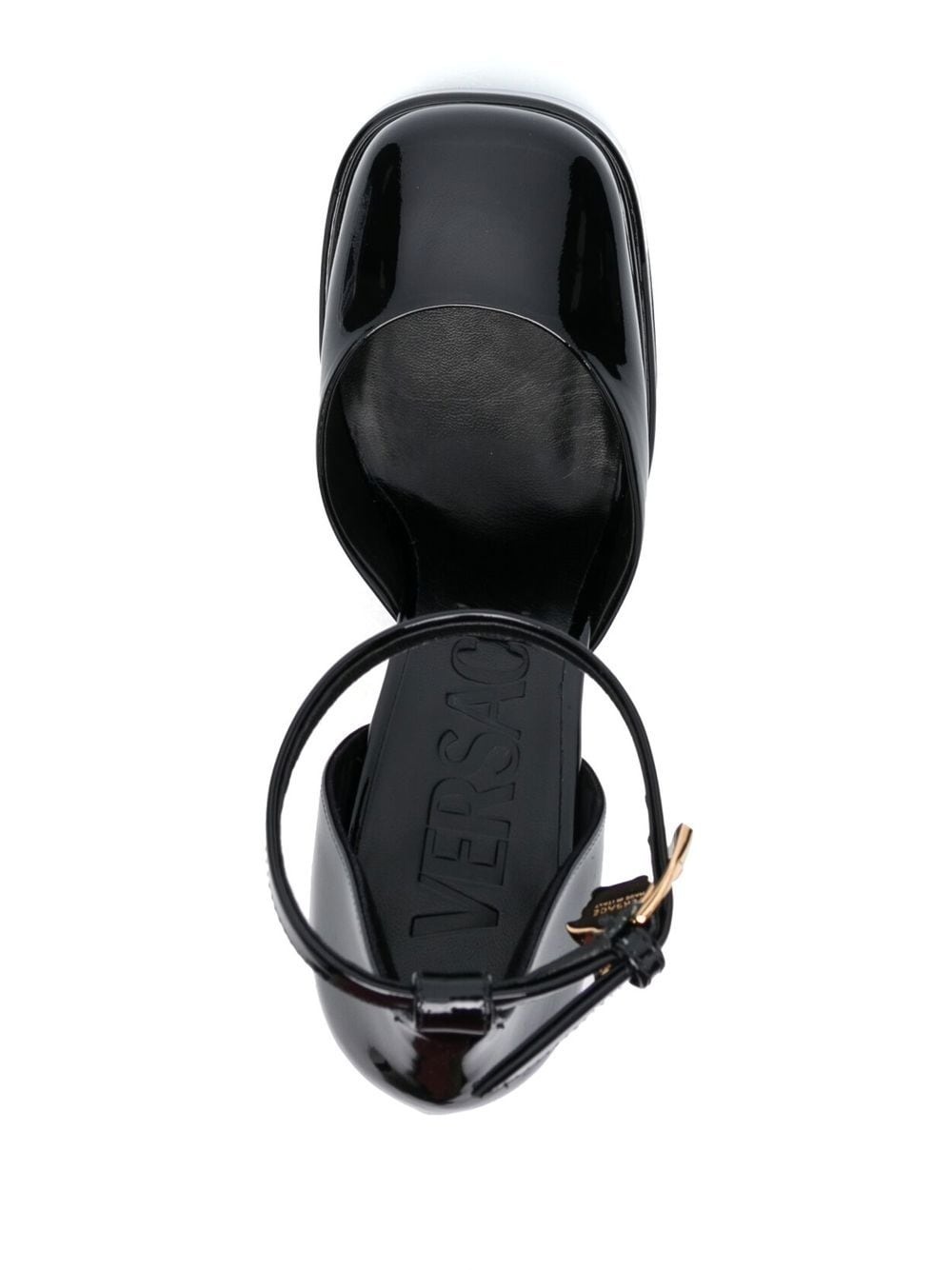 patent leather 160mm platform pumps - 4