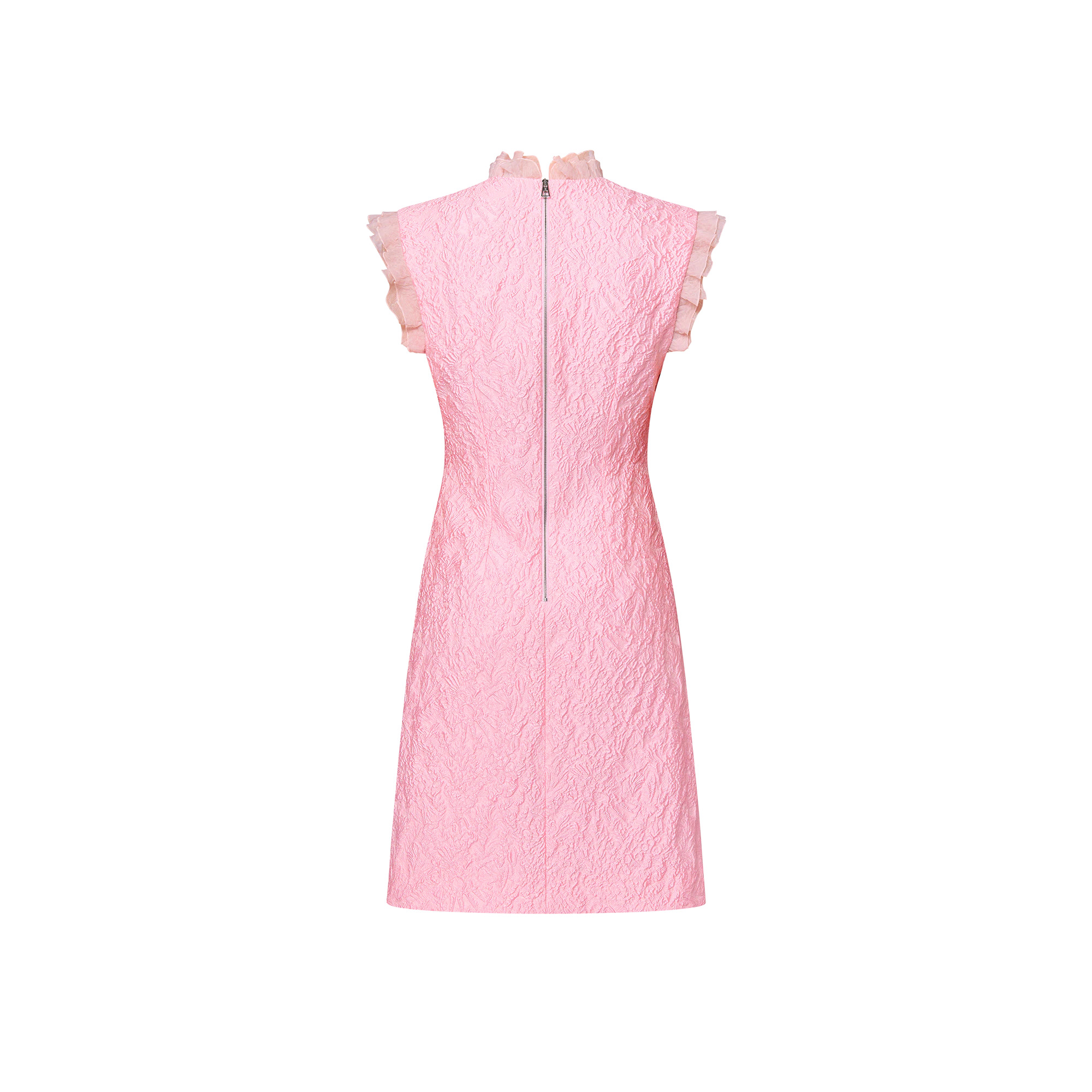 Fin Flounce Jacquard Dress - 3