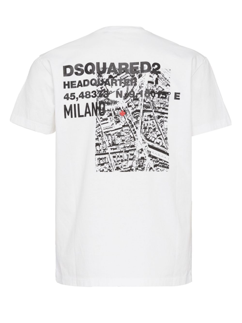 map-print cotton T-shirt - 2