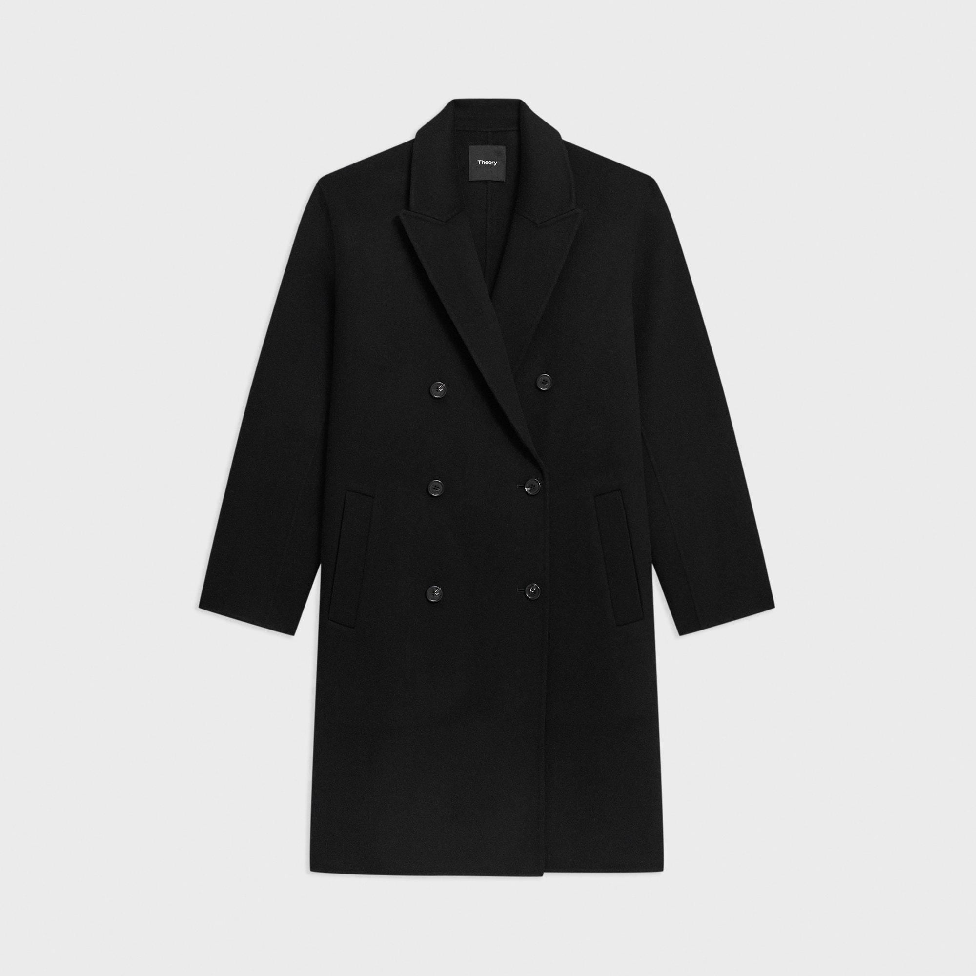 Double-Breasted Coat in Double-Face Wool-Cashmere - 1
