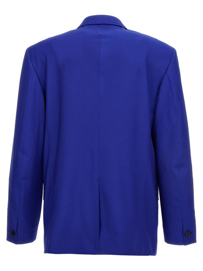 VERSACE Single-Breasted Blazer Jacket Jackets Blue outlook