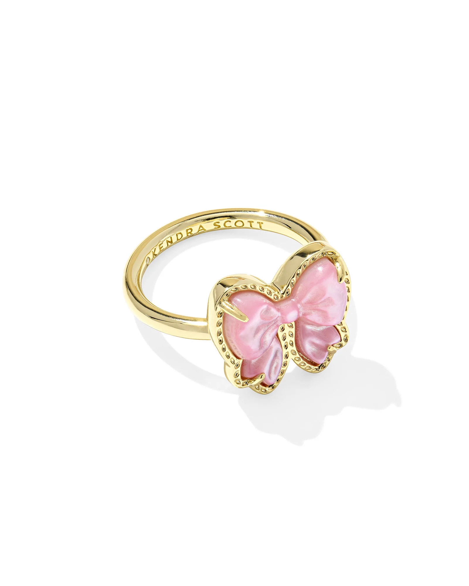 Haley Bow Gold Band Ring - 1