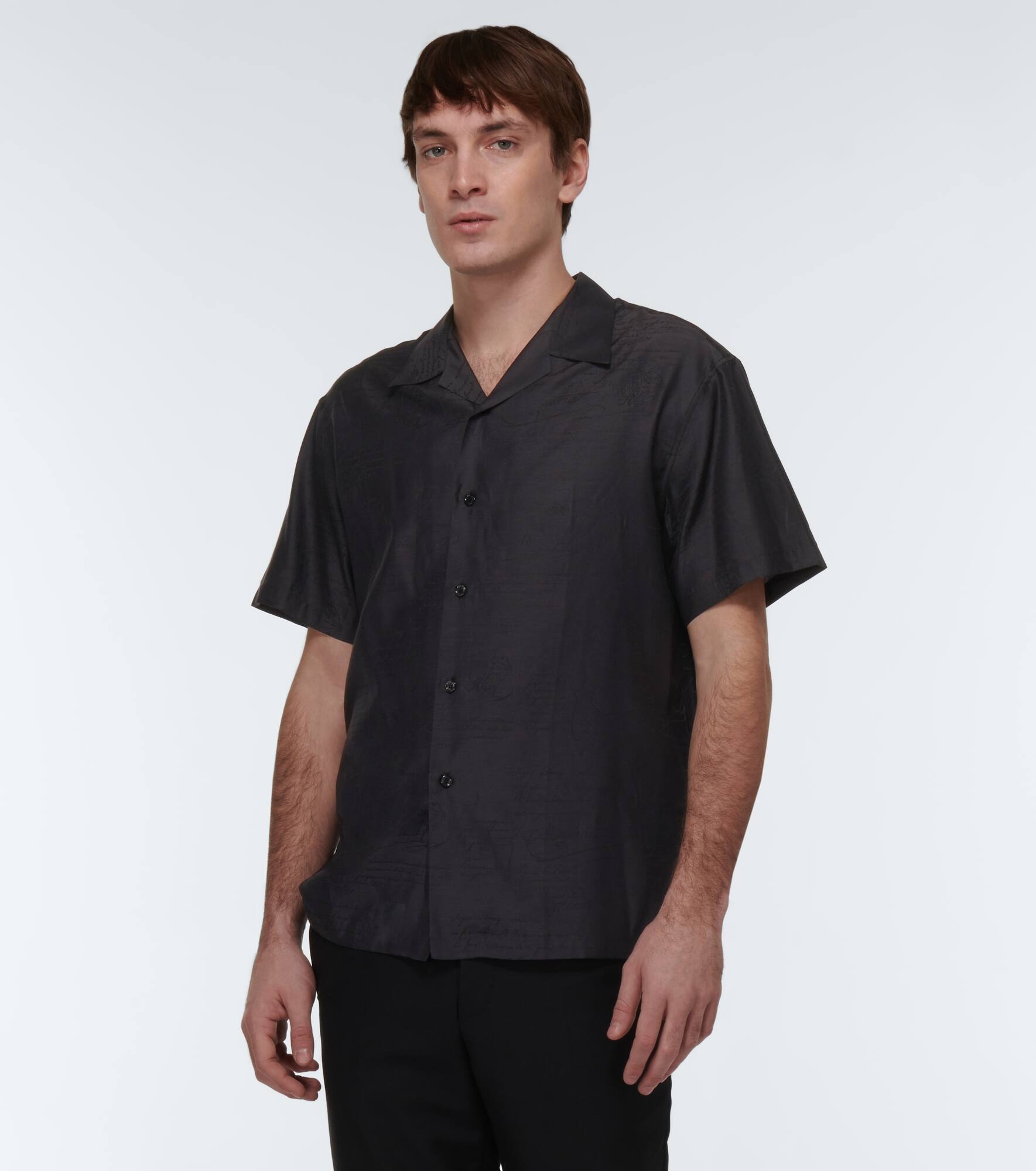 Silk and cotton bowling shirt - 3