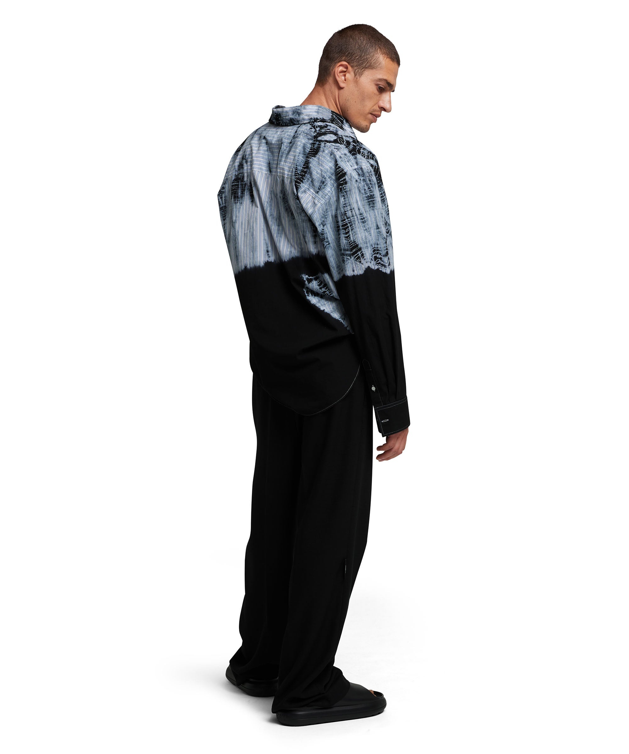 Poplin shirt with tie-dye treatment - 5