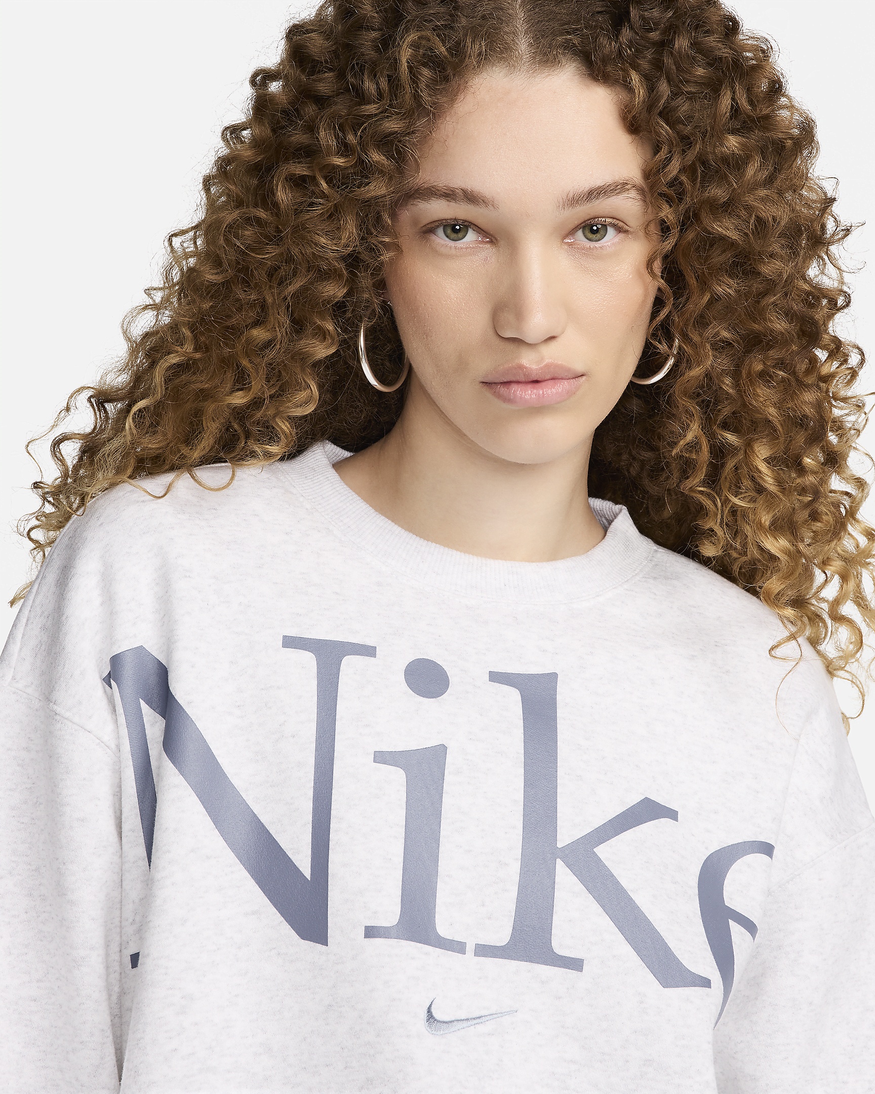 Women's Nike Sportswear Phoenix Fleece Oversized Crew-Neck Logo Sweatshirt - 3