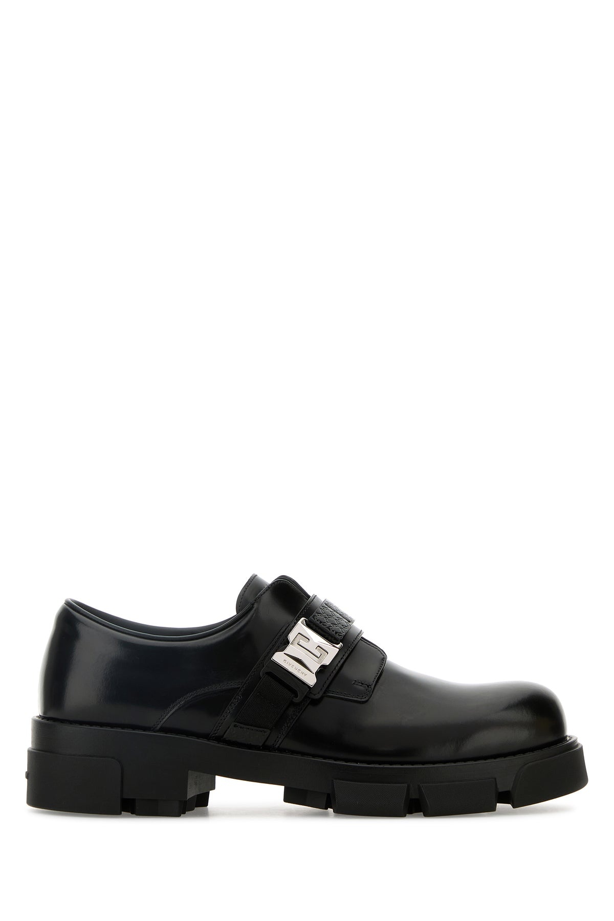 Black leather Terra lace-up shoes - 1
