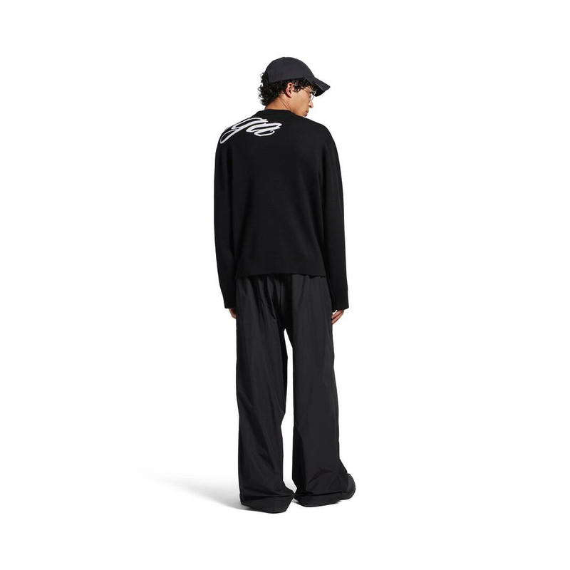 Men's Big B Crewneck in Black/white 4