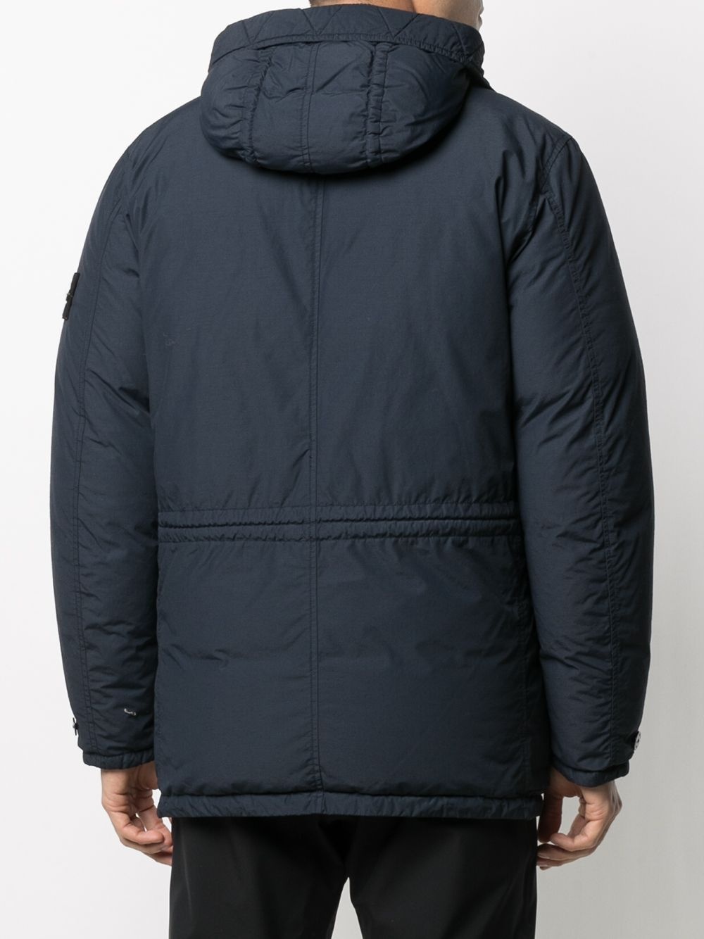 mid-length hooded parka coat - 4