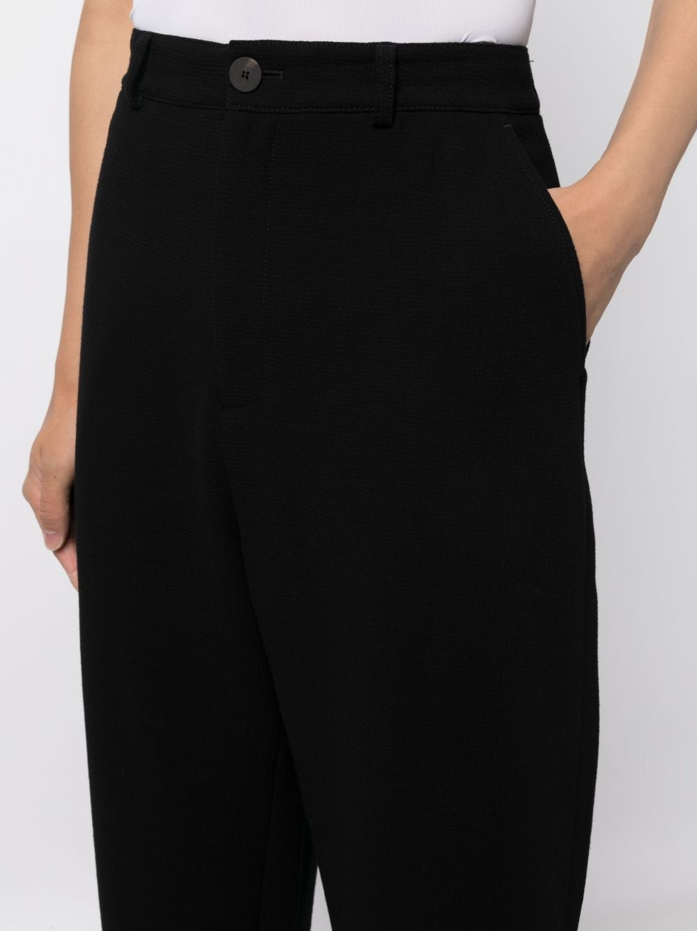 mid-rise straight-leg trousers - 5