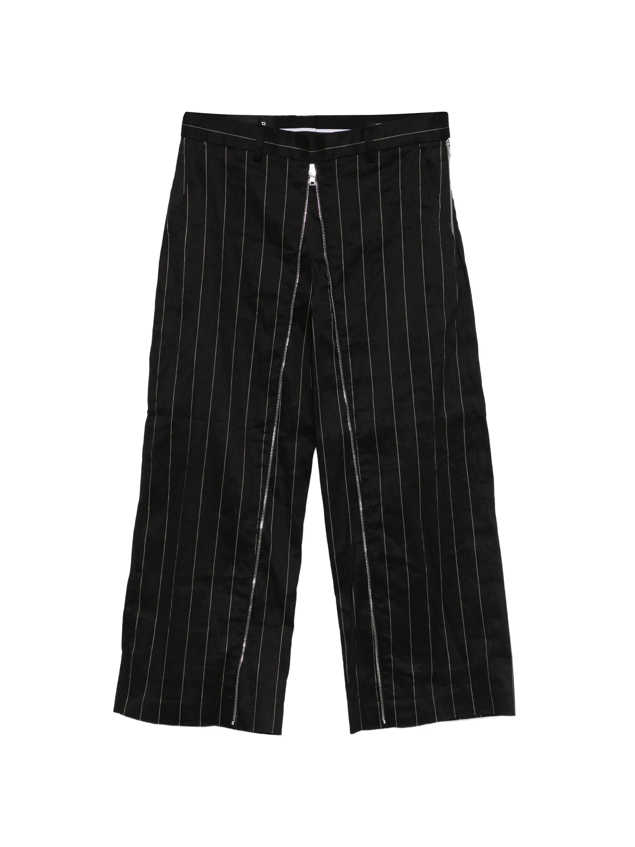 front zip striped trousers - 1