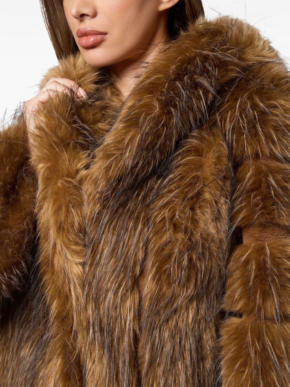faux-fur coat - 5