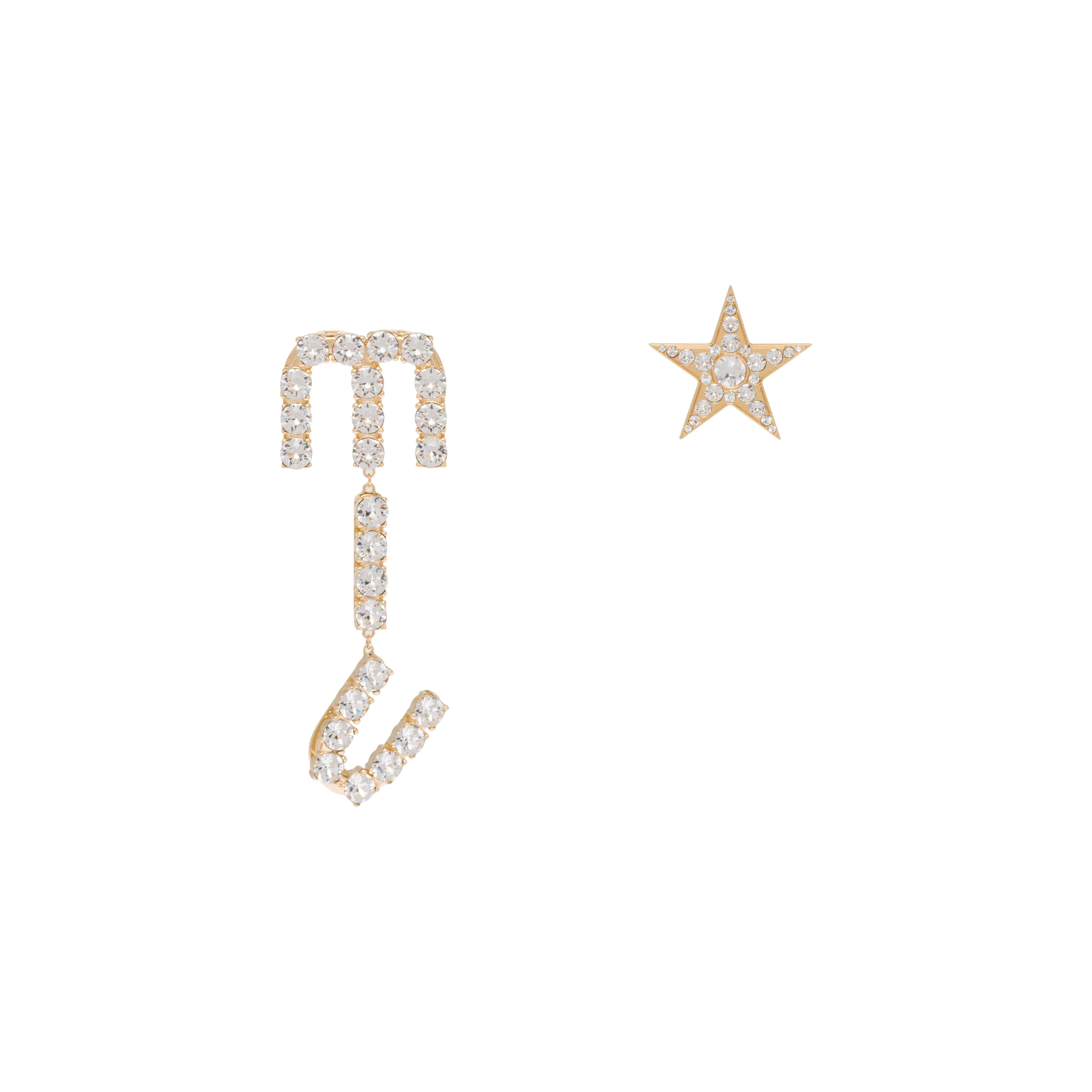 Pendant earrings with crystals - 1