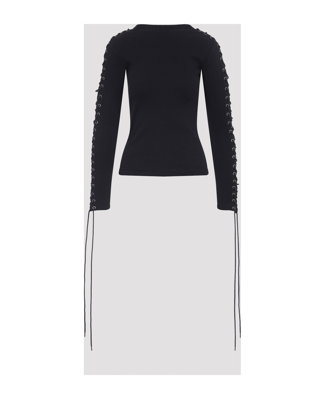Lace-up L/s T-shirt - 3