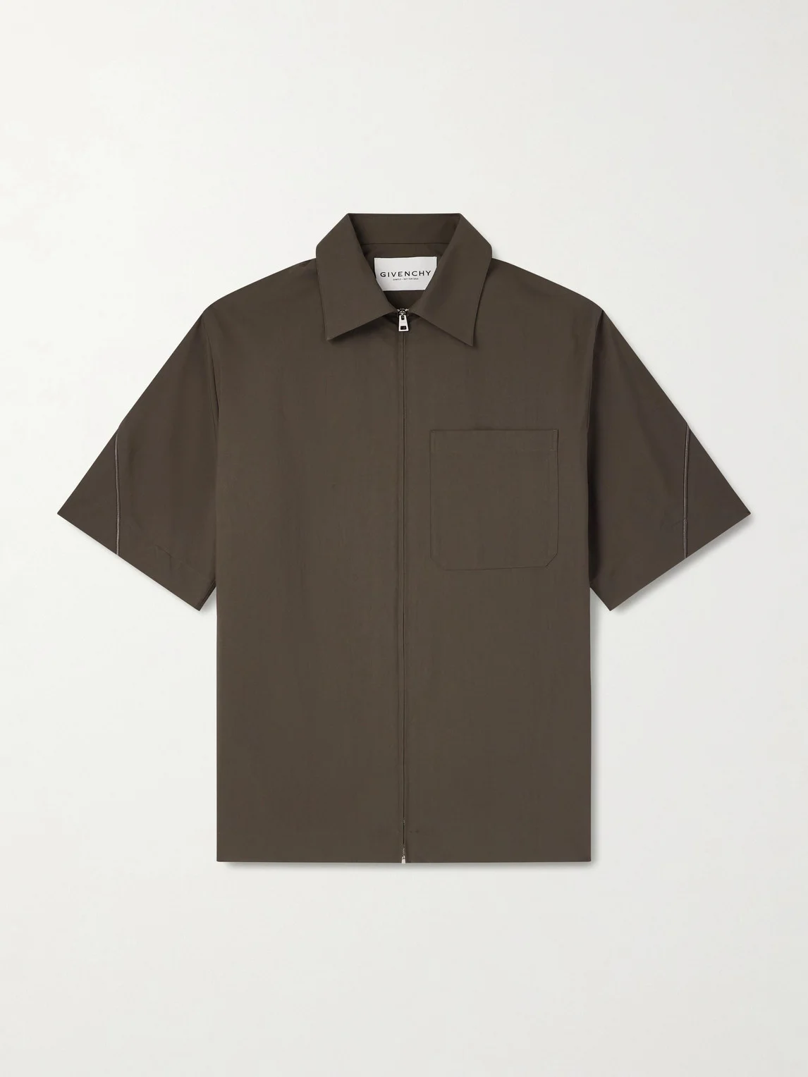 Recycled Woven Zip-Up Shirt - 1