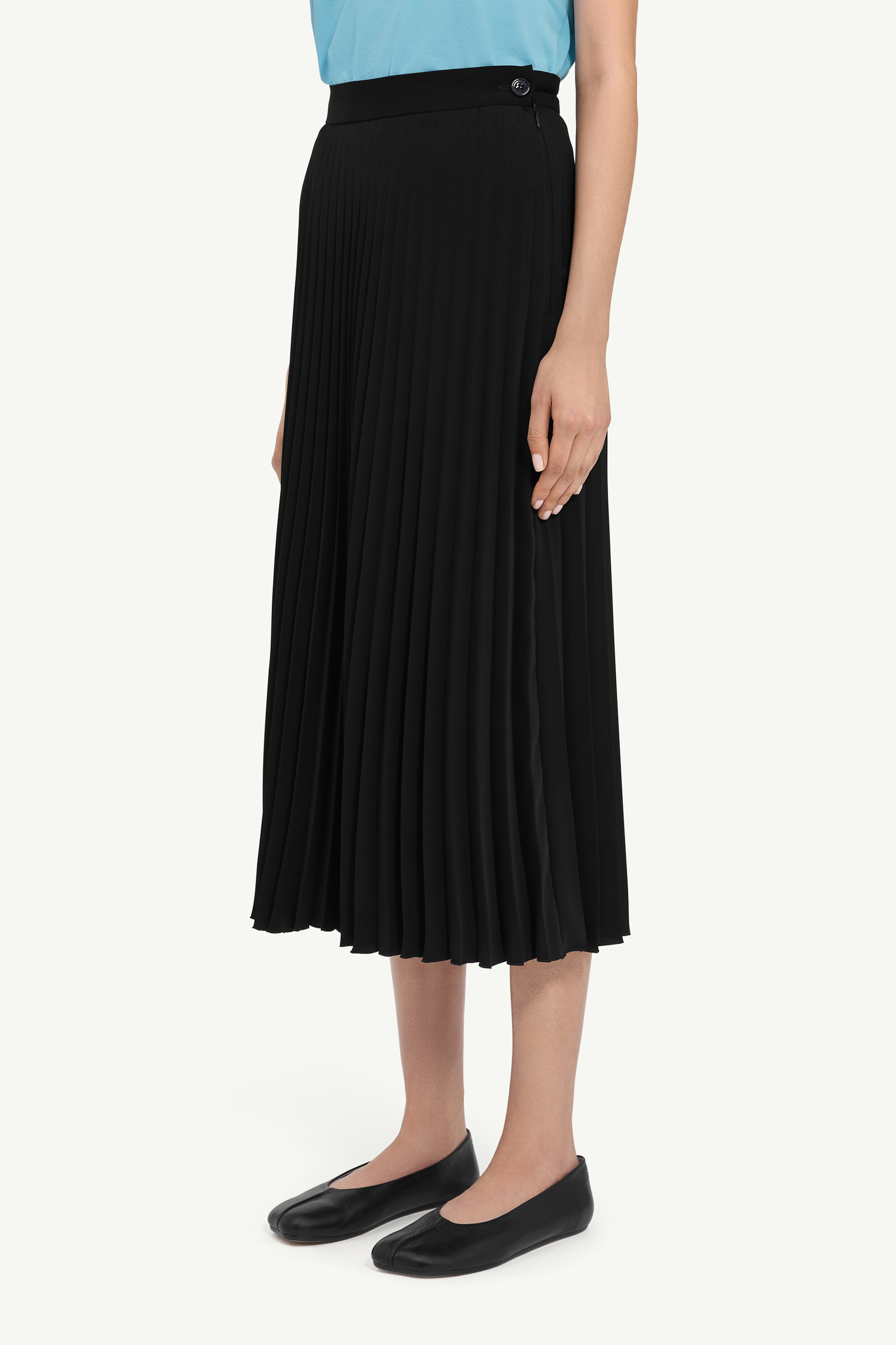 Pleated midi skirt - 5