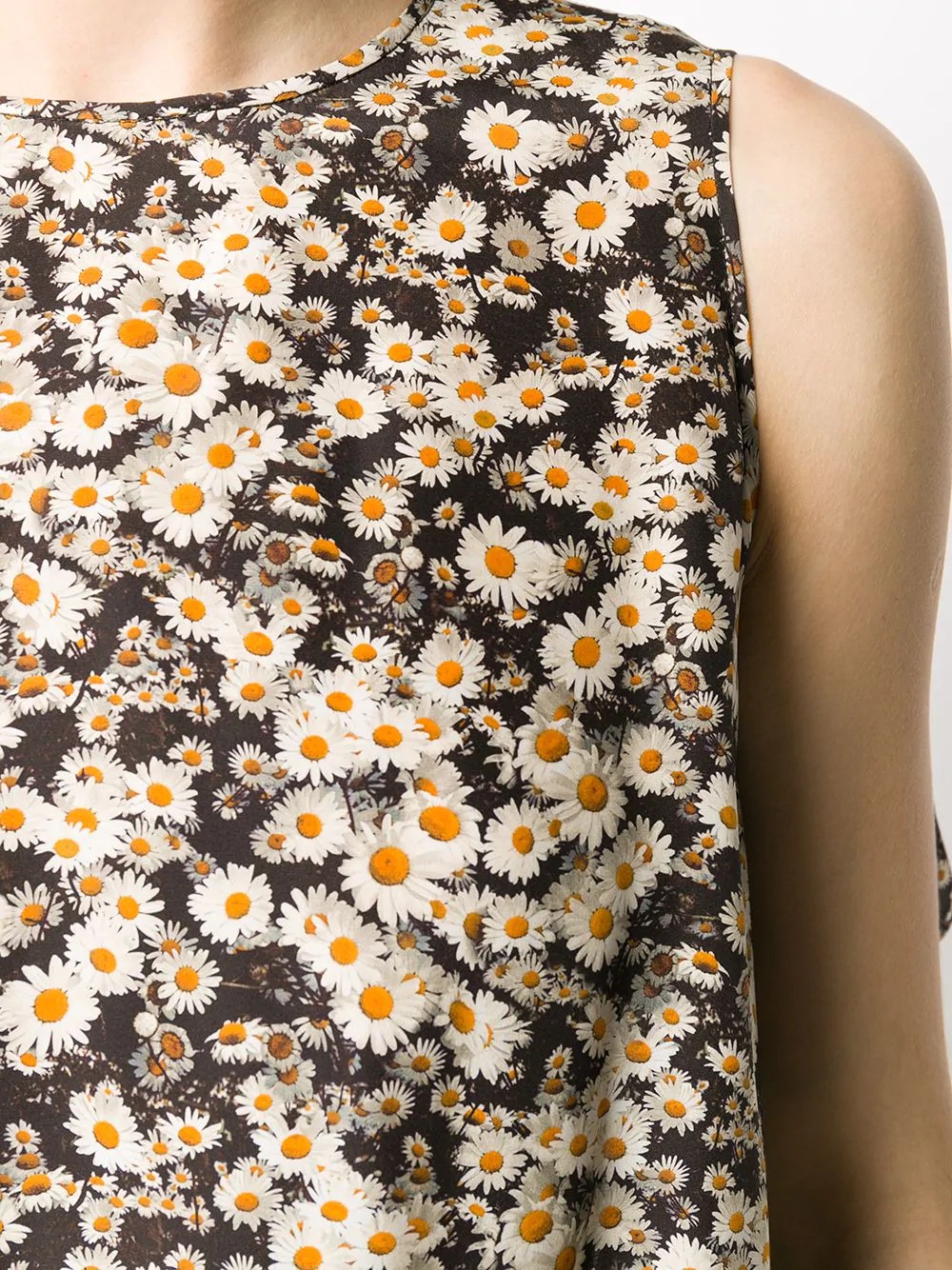 daisy-print sleeveless top - 5