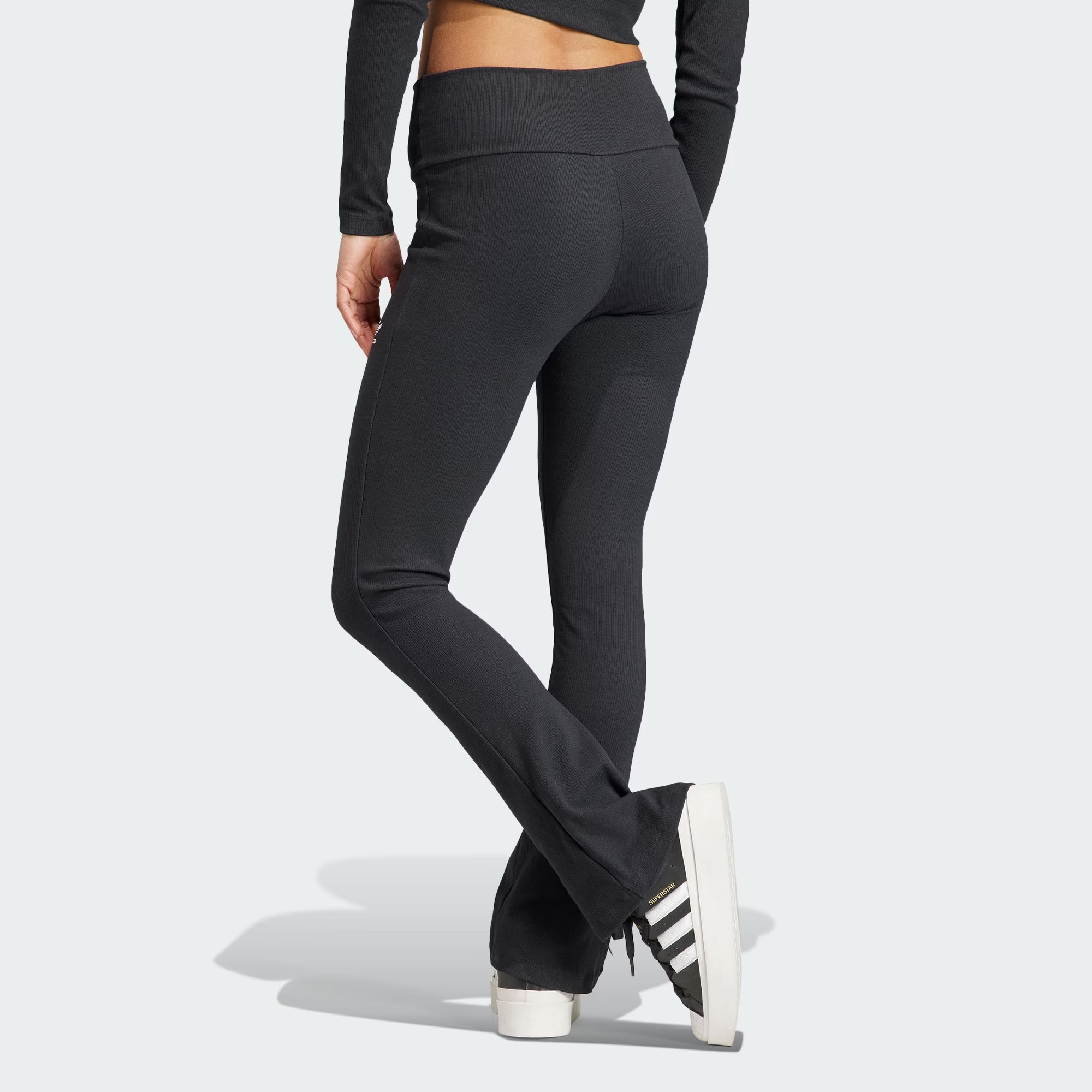 adidas (WMNS) adidas Essentials Rib Flared Pant 'Black
