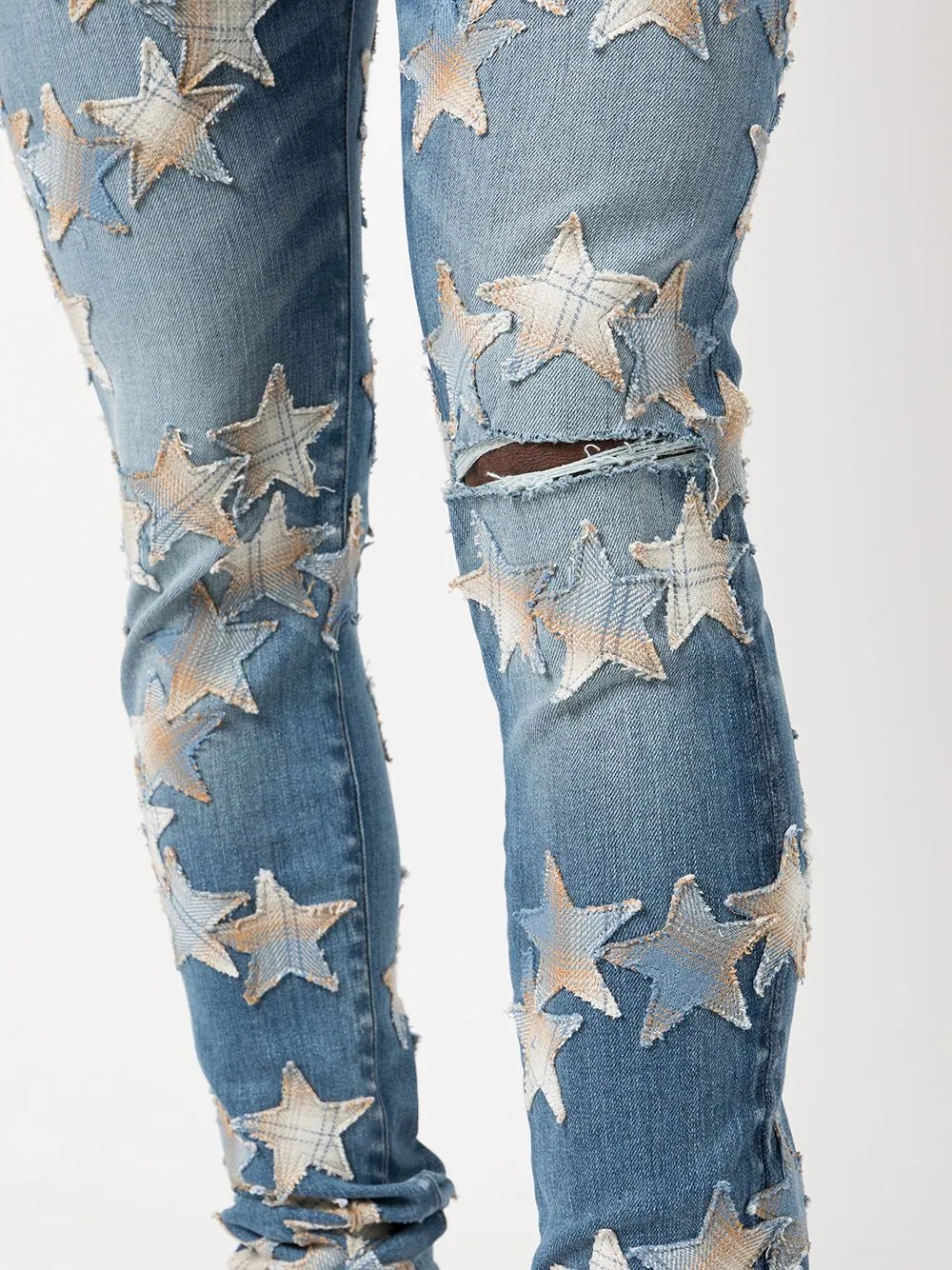 star patch skinny jeans - 5