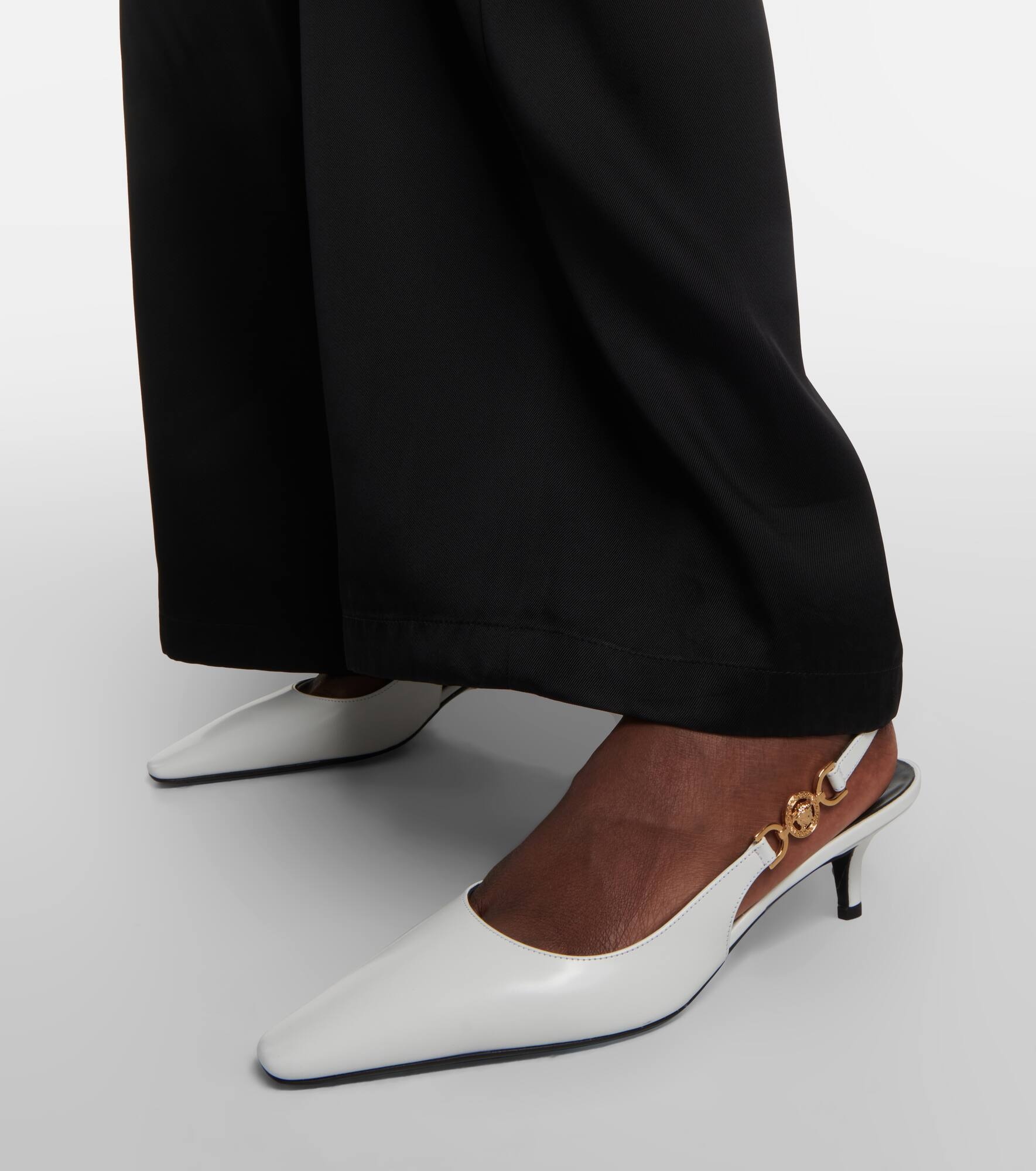 Medusa Biggie leather slingback pumps - 4
