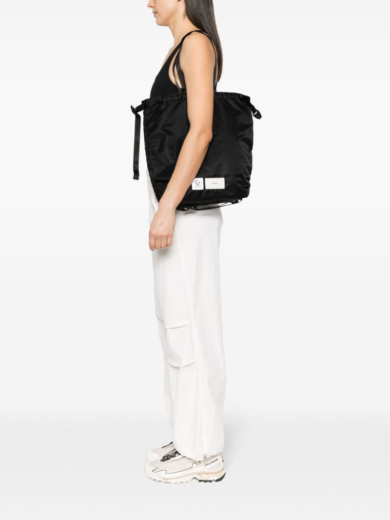SETCHU logo-patch gabardine-weave bag outlook