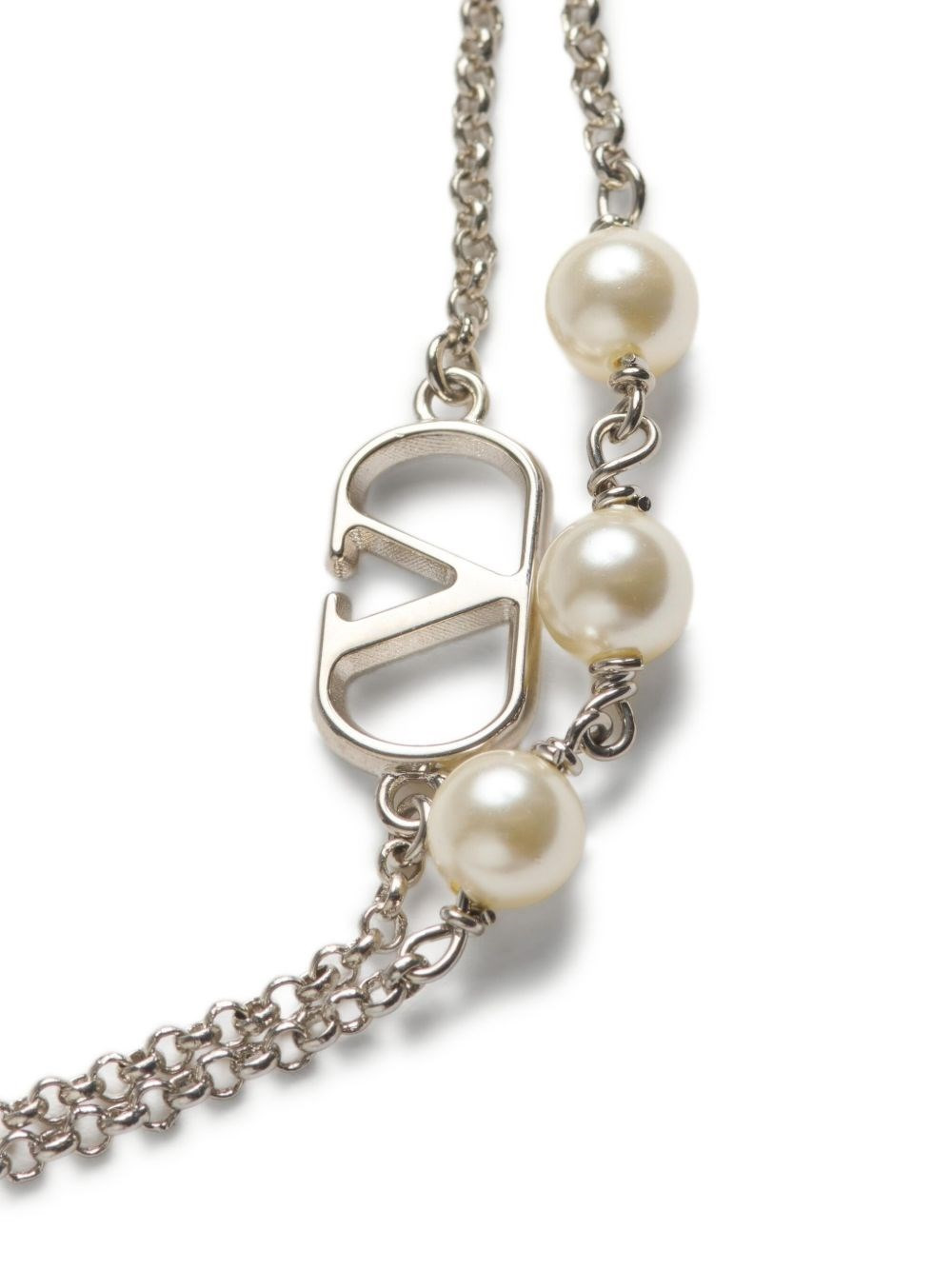 VLogo bracelet with swarowski pearls - 3