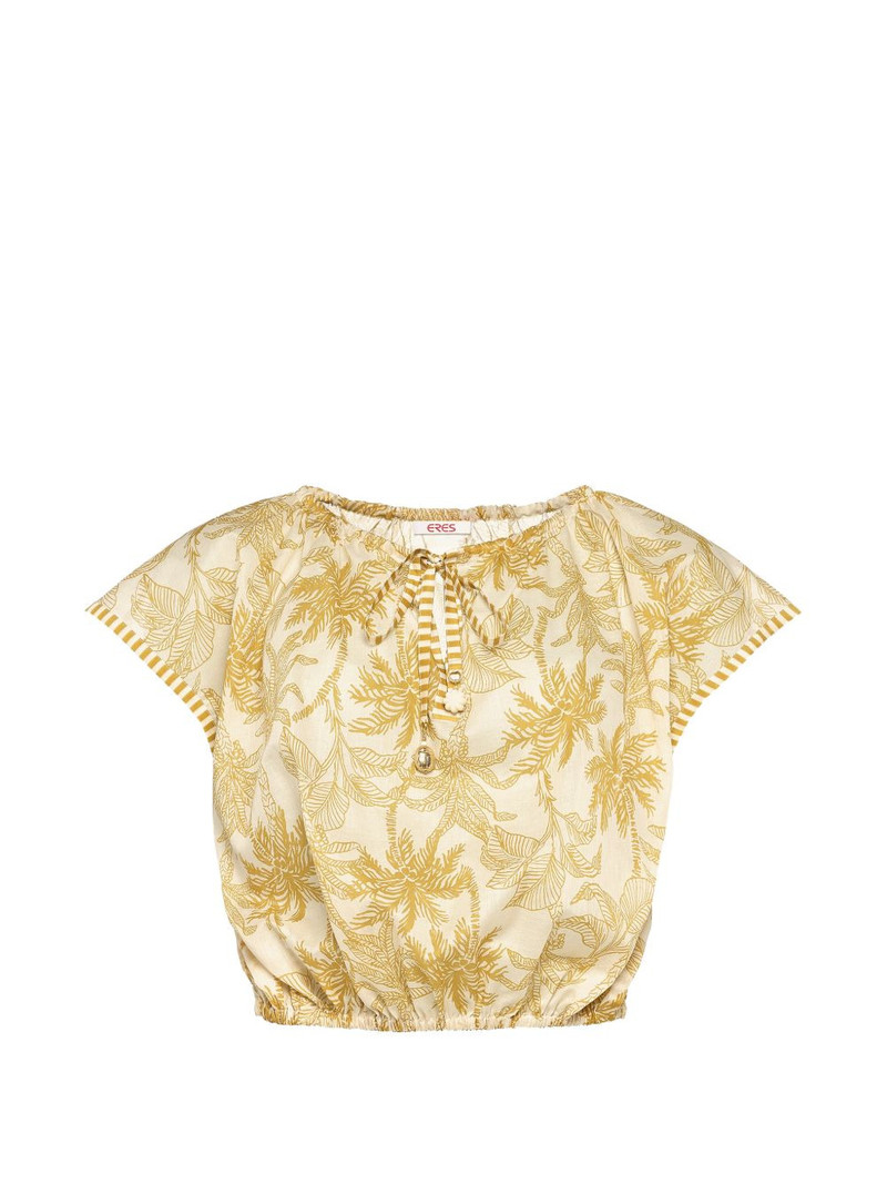 Crocodile cropped blouse 1