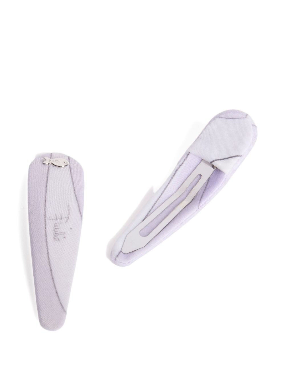 logo-print hair clips - 3