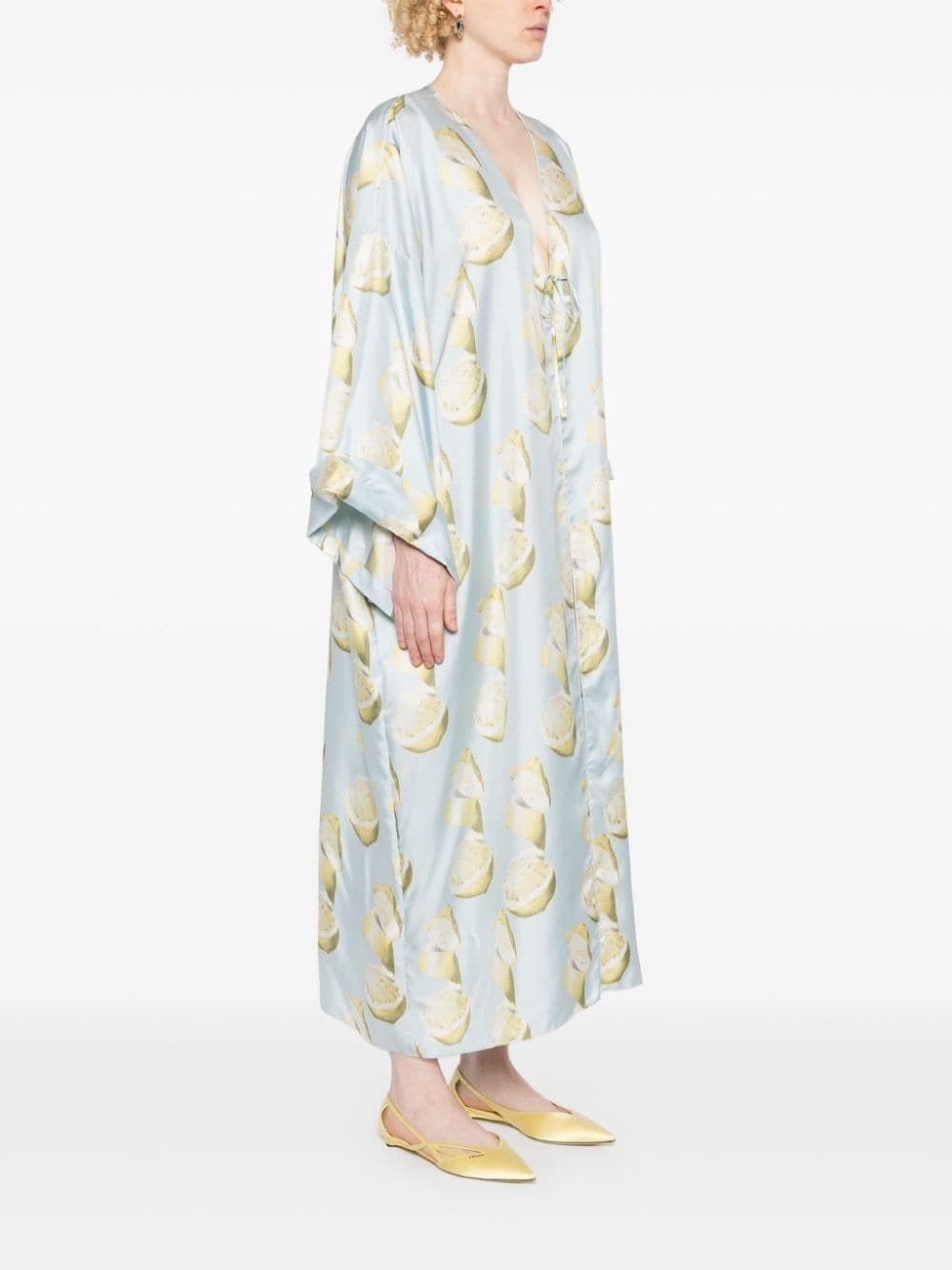 lemon-print kaftan - 3