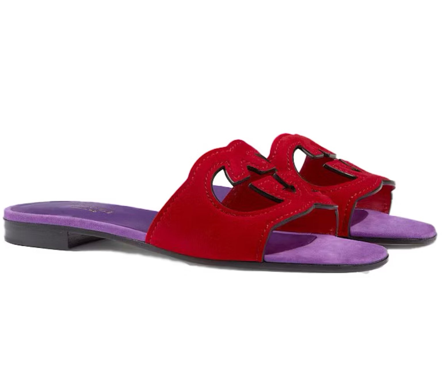 Gucci Interlocking G Cut Out Slide Sandals - 2