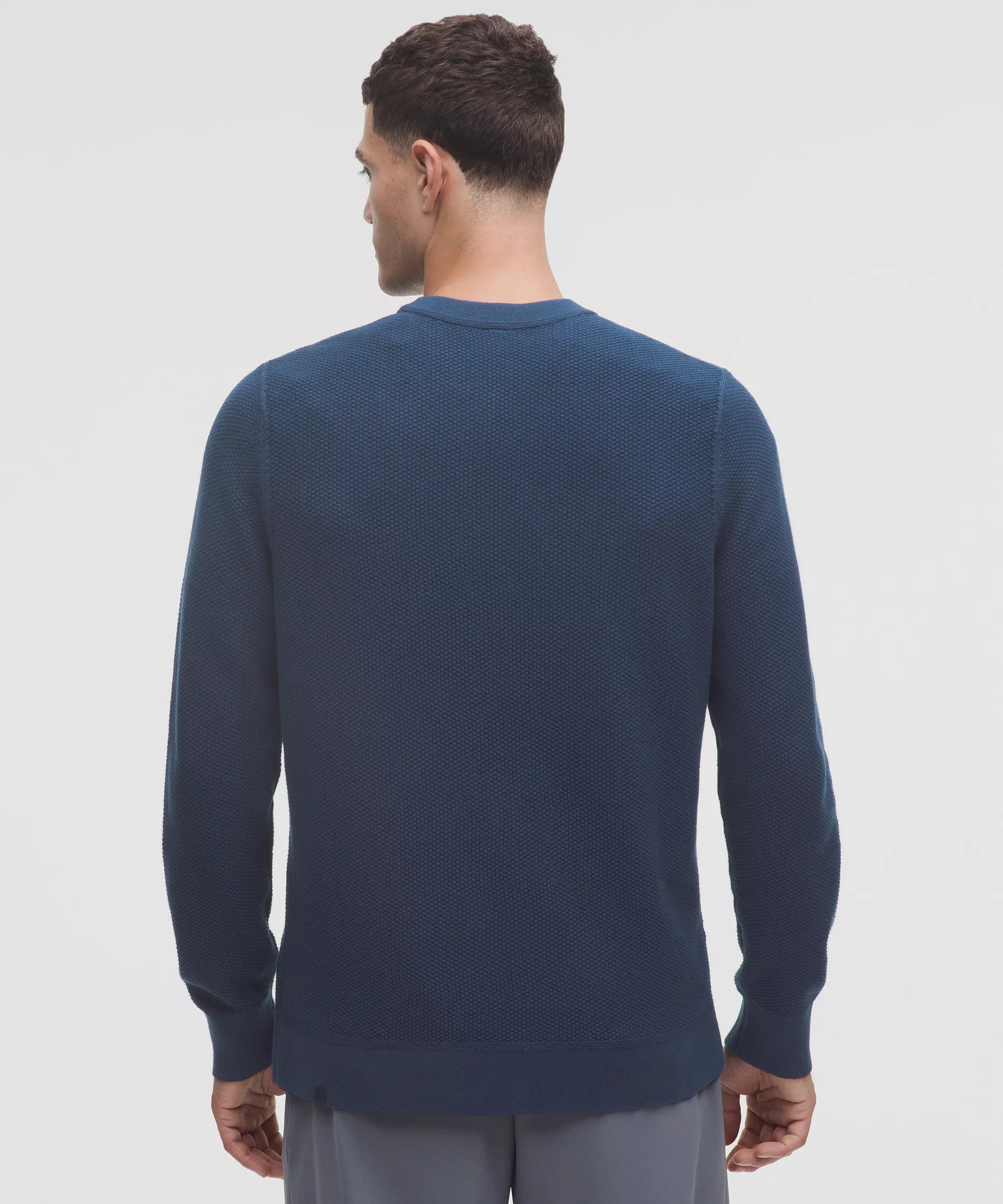 Textured Knit Crewneck Sweater - 3