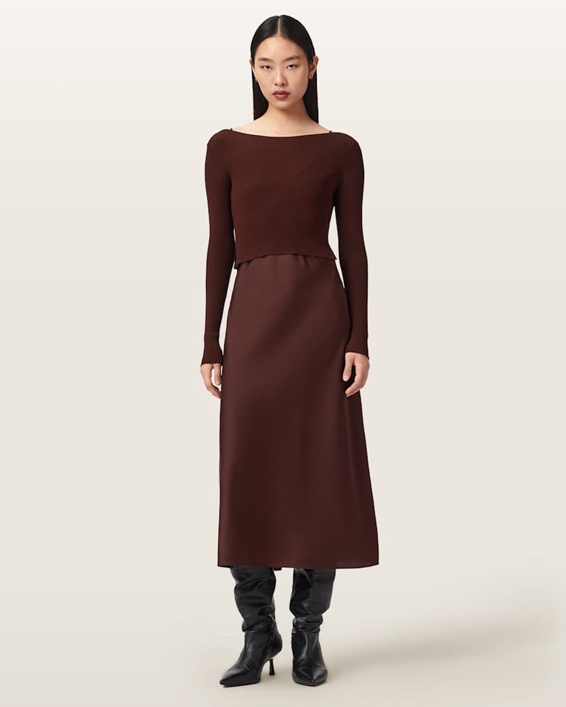 ALLSAINTS HERA 2-IN-1 MIDI DRESS outlook