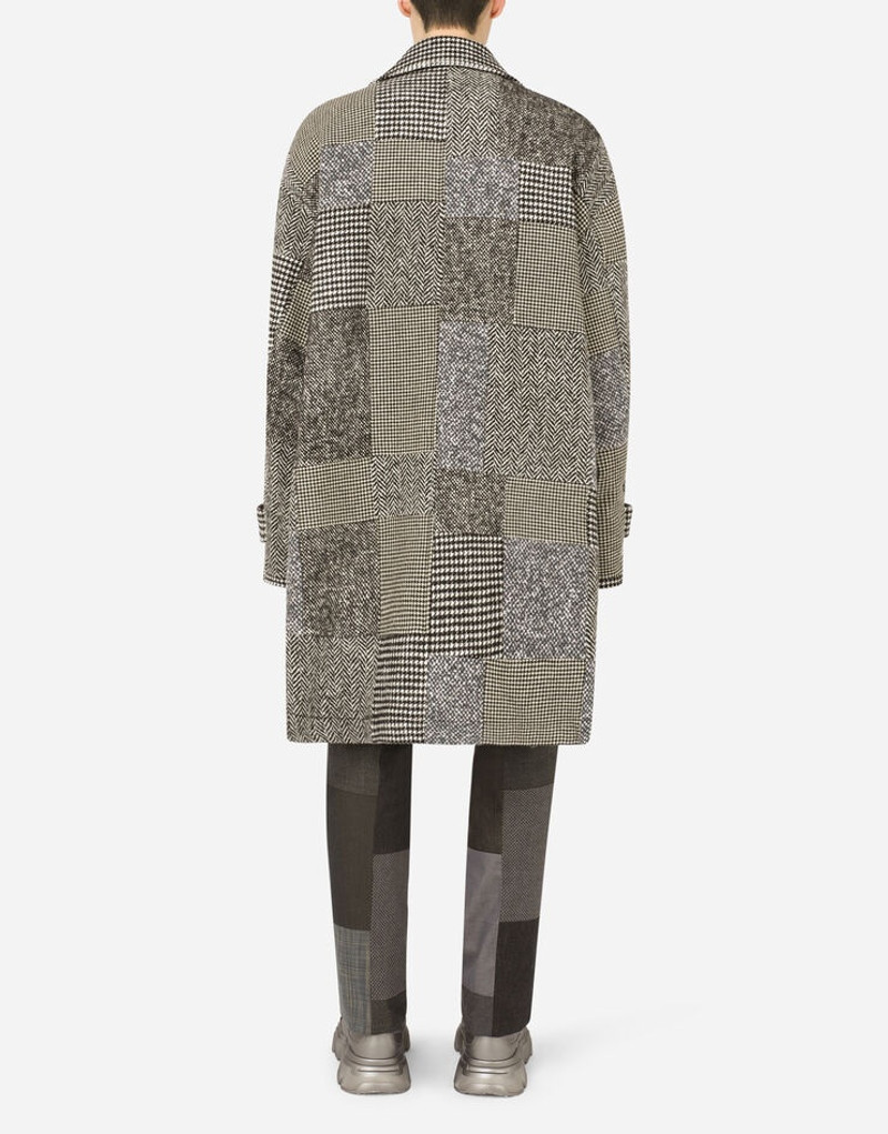 Dolce & Gabbana Wool patchwork coat outlook