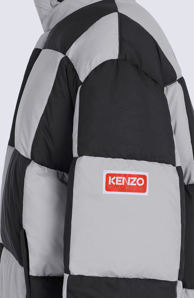 Checked boxy padded coat 8