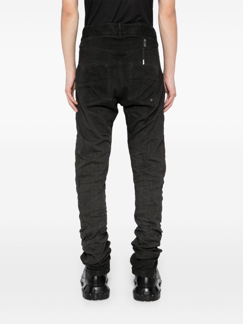 moulded drop-crotch trousers - 4