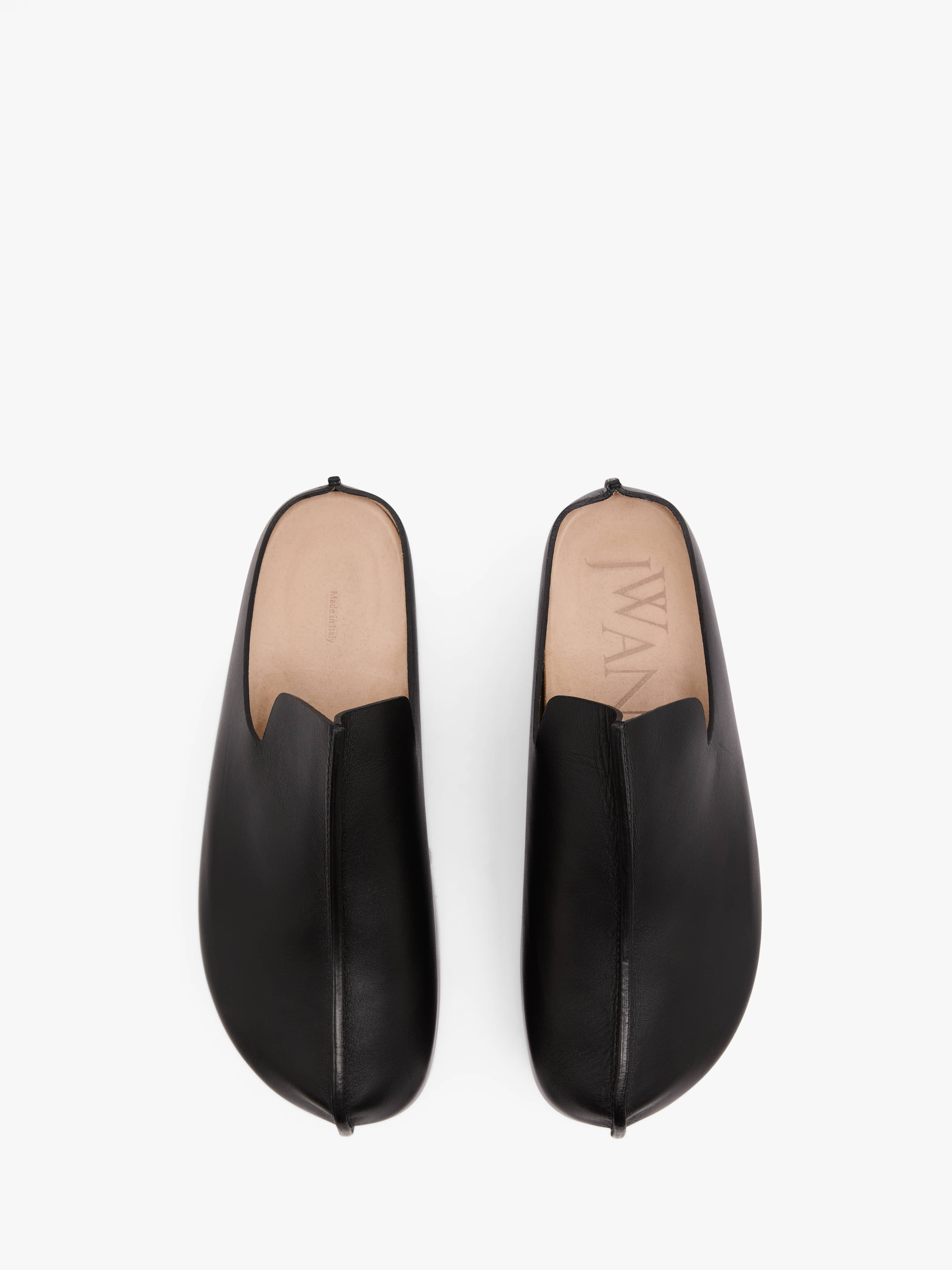 PLATFORM CLOG - HEELED LEATHER MULES - 4