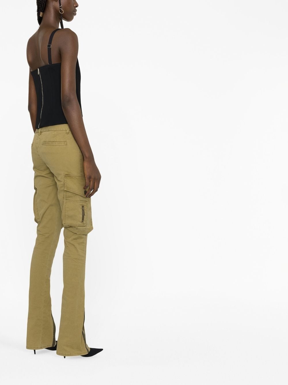 multi-pocket skinny jeans - 4