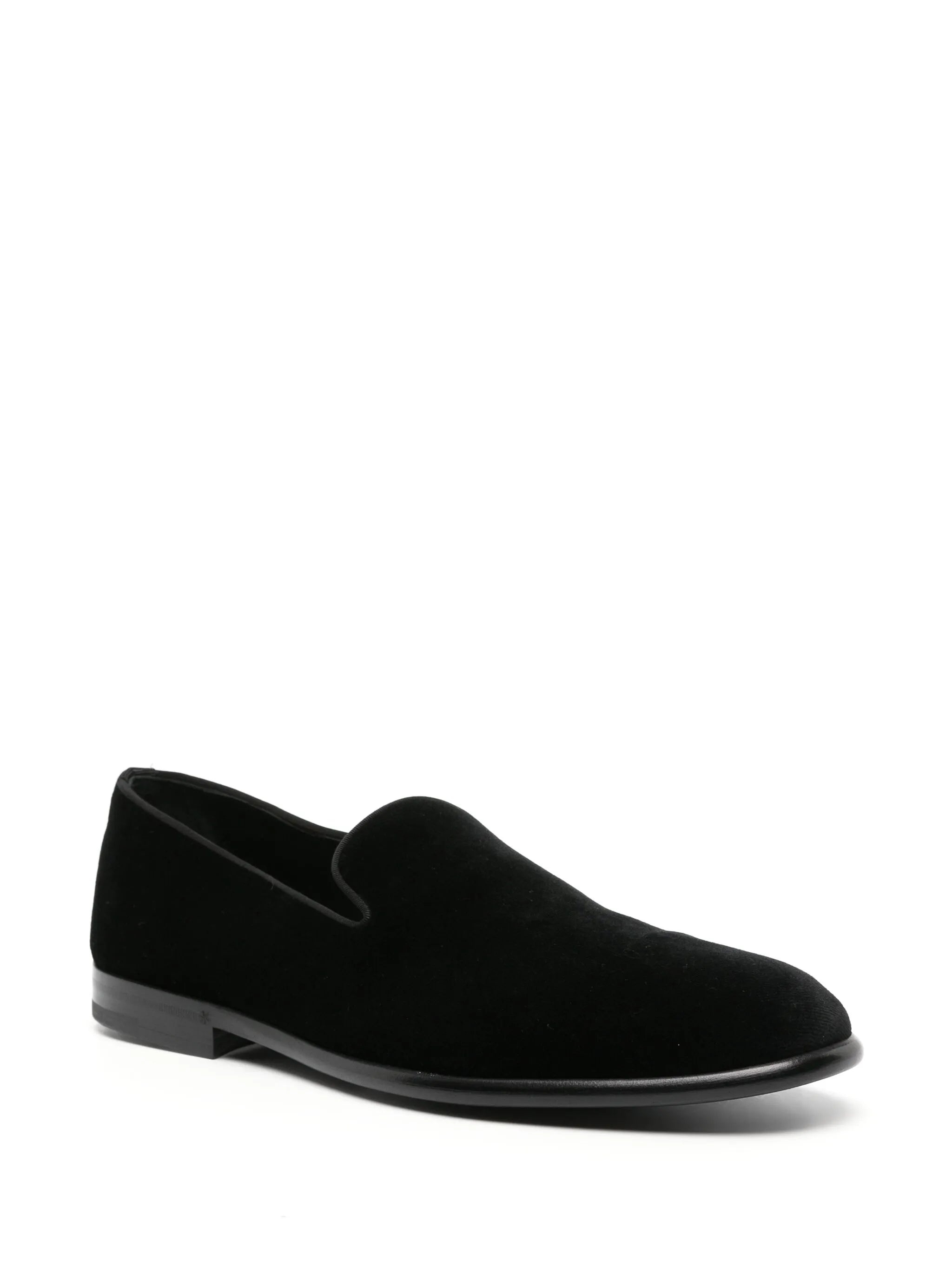 Leather-sole Velvet Loafers - 3