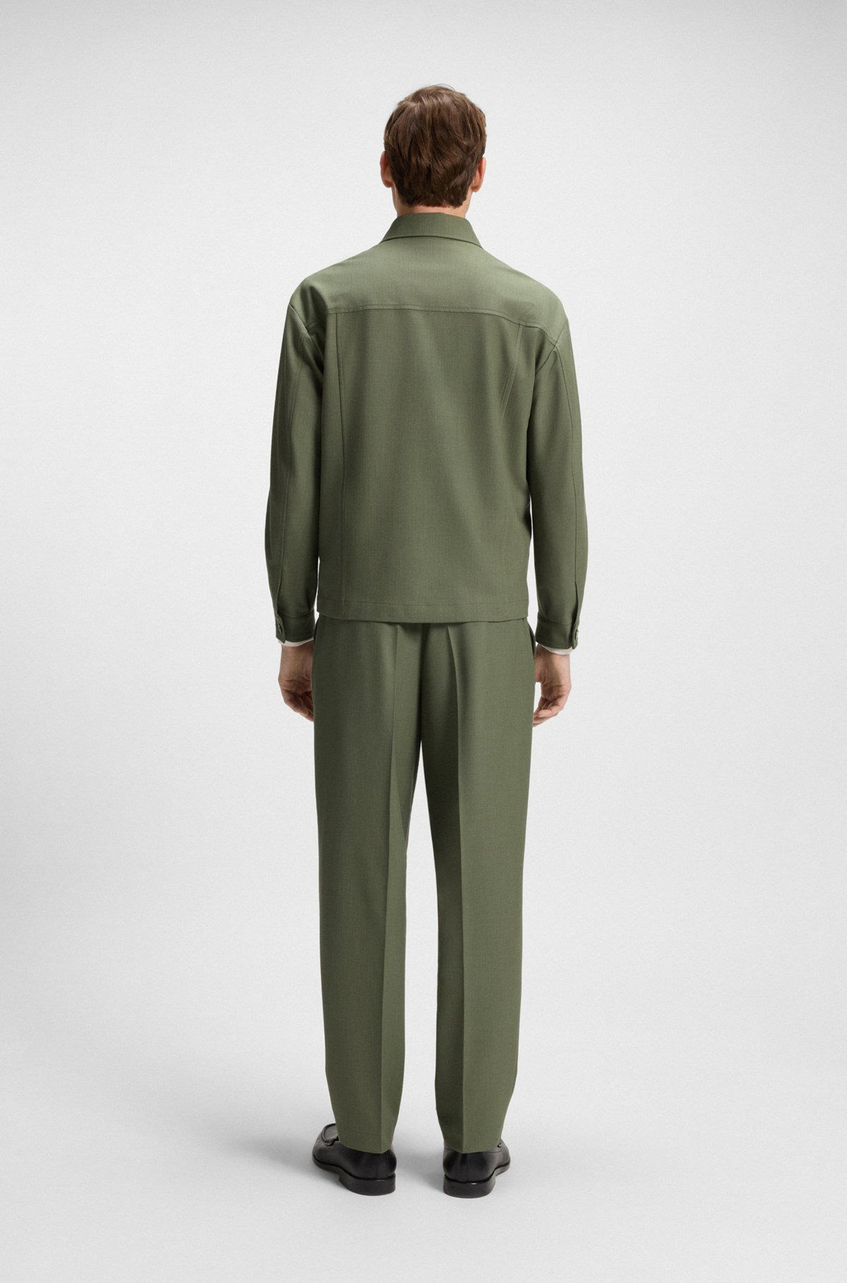 RELAXED-FIT OVERSHIRT IN MACHINE-WASHABLE PERFORMANCE-STRETCH FABRIC - 4