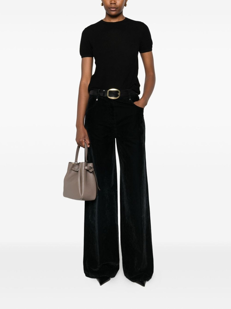 LISA YANG short-sleeve cashmere top outlook