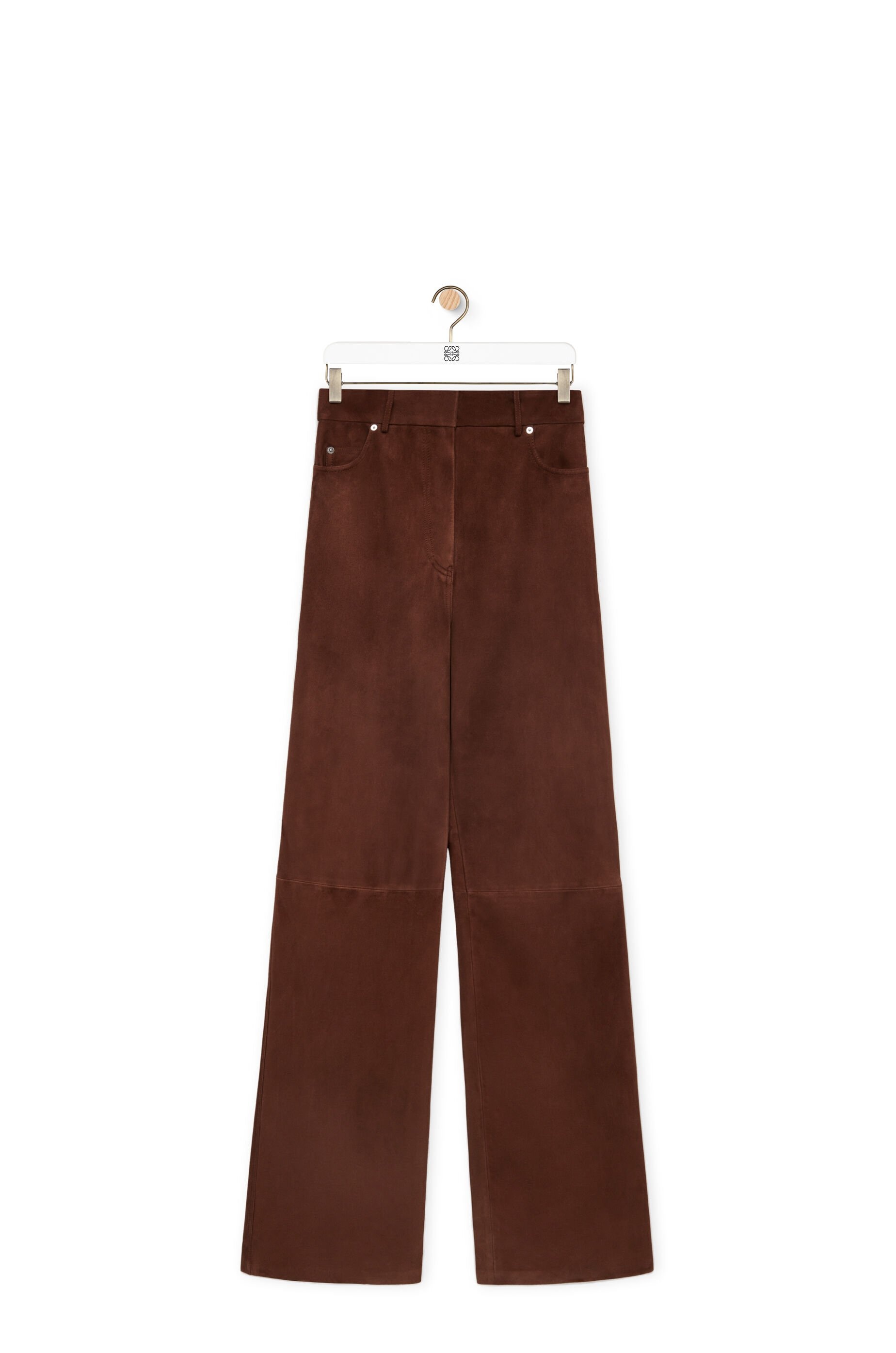 High waisted trousers in suede - 1