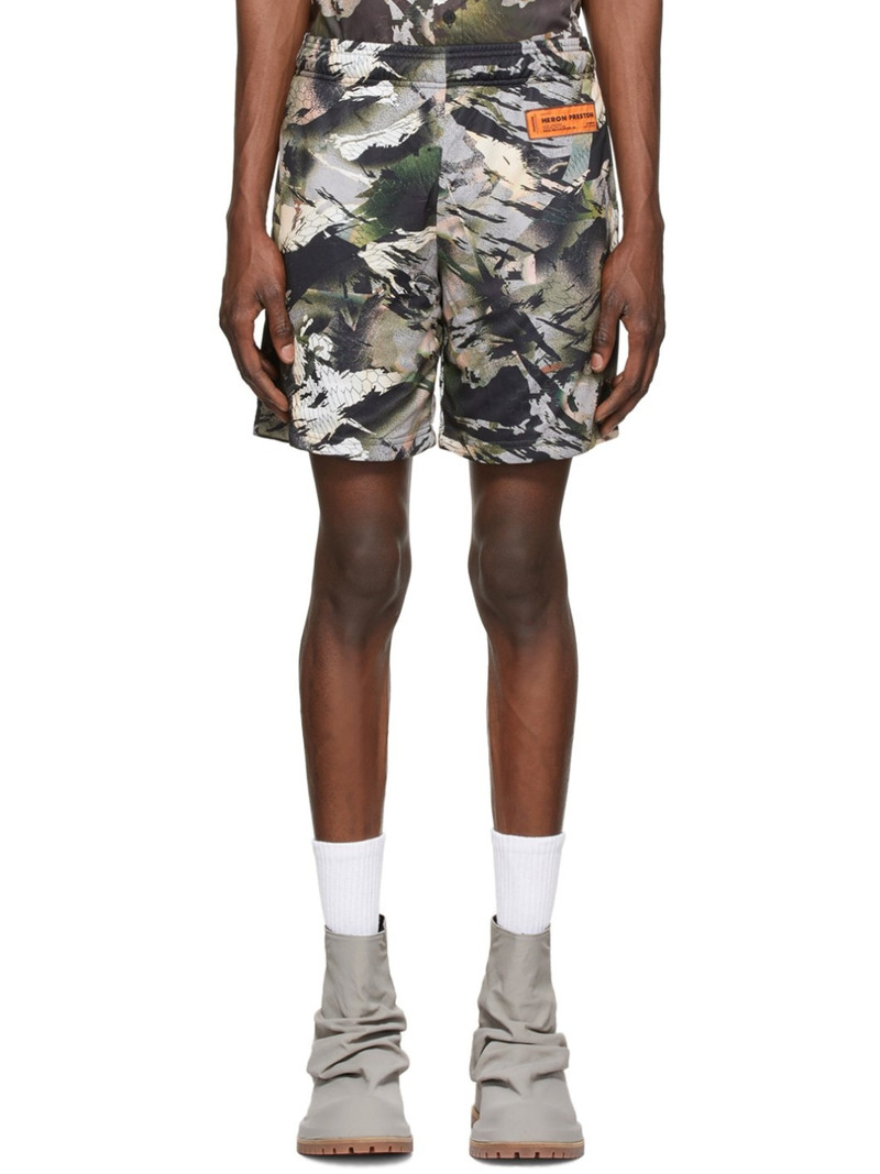 Green Polyester Shorts - 1
